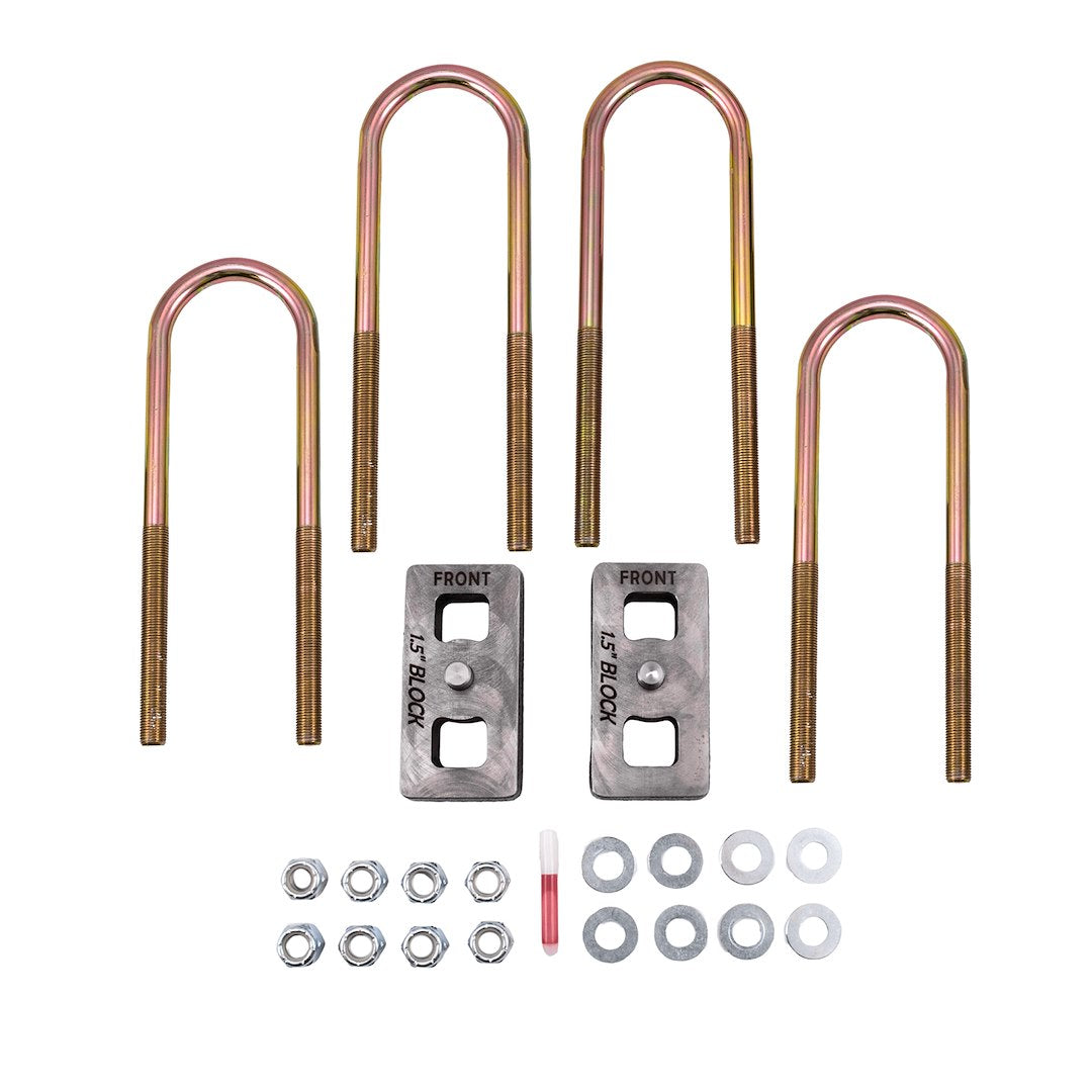 Suspens PRO Includes U-Bolts Leaf Spring Block Kit BUG02 - Ubolt GM 1500