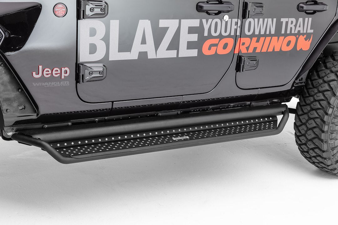 GO Rhino Full Length Drop Down Step Running Board Component D10057T - Door Bronco Boards