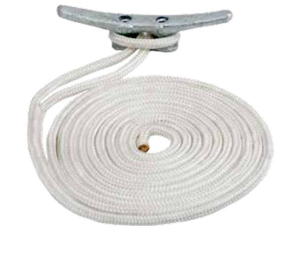 SEA DOG No Supplier Warranty Dock Line 302110020WH-1 - Double Braided Nylon