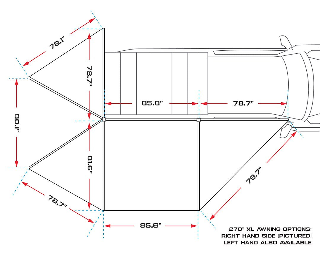 Ironman 4X4 Built For Harsh Conditions Awning Iawn270L045Buxl - XL Deltawing 270 Lhs Unsup