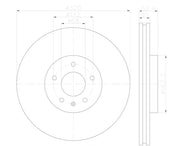Hella 355123122 Premium quality brake discs - Carbon Gray