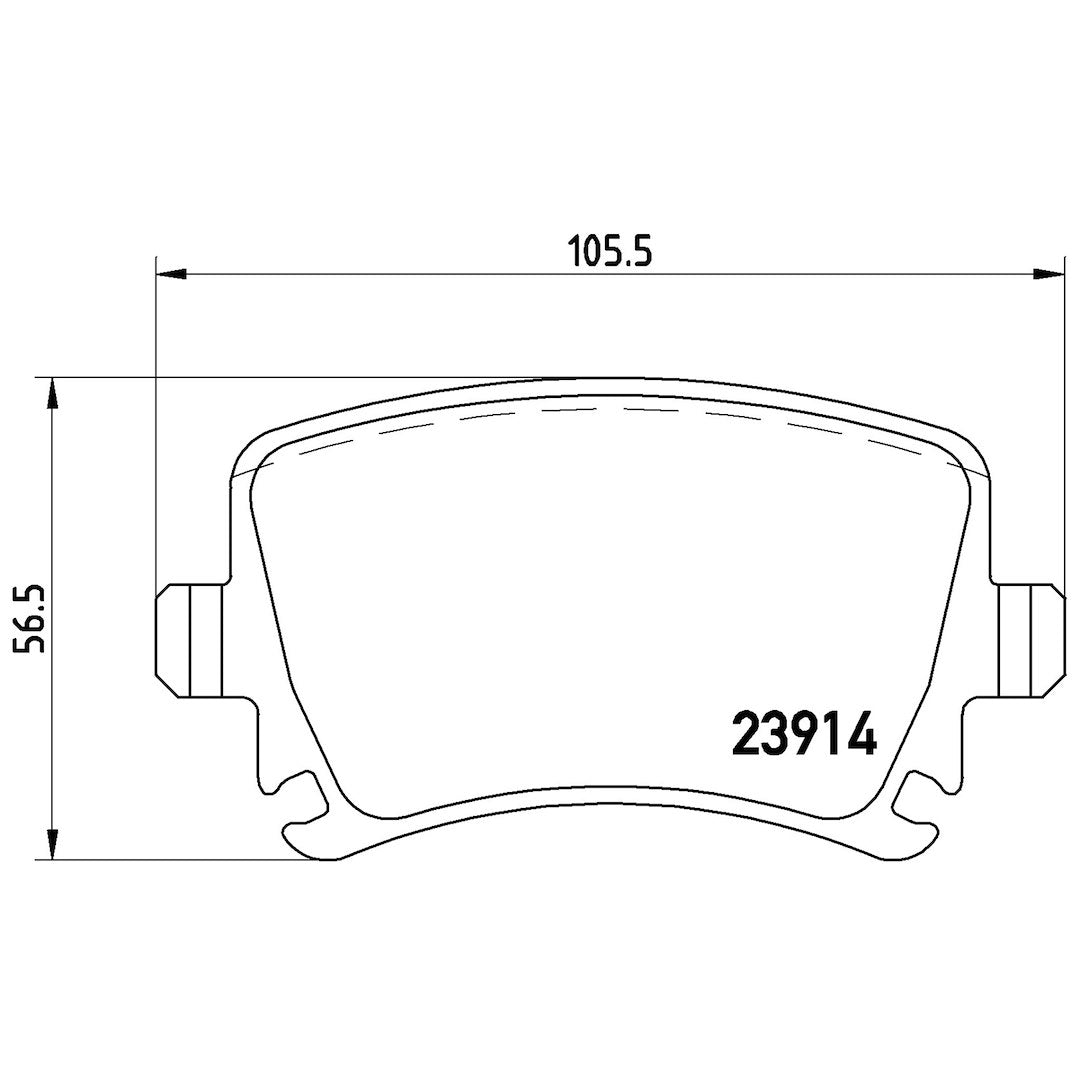 Brembo Premium Low-Met OE Equivalent Pad Brake Pad P85095X