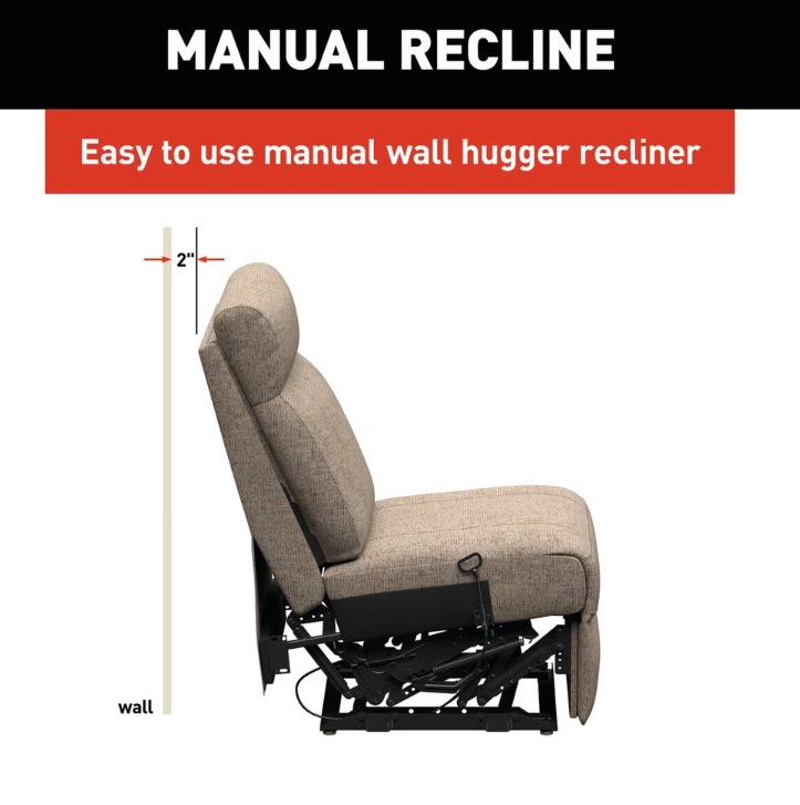 Lippert Comp Wall Hugger Design Chair 2024044113 - Heritage Dellmead Armless Recliner