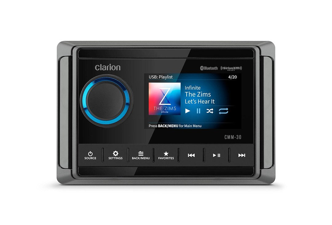 Clarion Intuitive Interface With Large Text Radio 010-03224-00 - Marine Source Unit