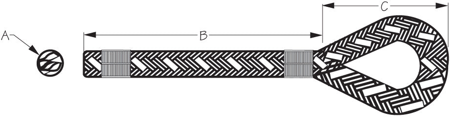 SEA DOG Professionally Spliced Soft Eye Dock Line 302110020G/WT-1 - Double Braided Nylon