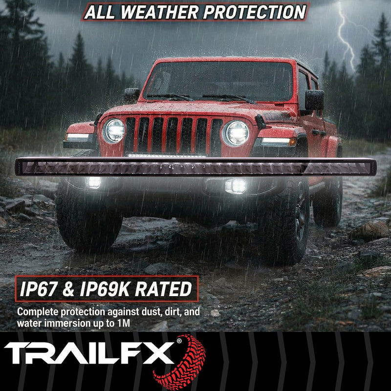 Trailfx Limited Lifetime Warranty Light Bar 30SRBKCM - 30IN SR 33X5W BK Combo BK Cvr