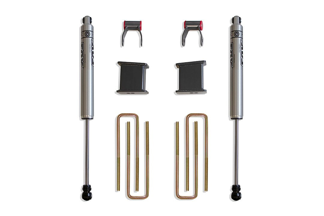 Maxtrac Very High Corrosion Protection Leaf Spring Block Kit 901355F - U-Bolts Fox Rear Shocks