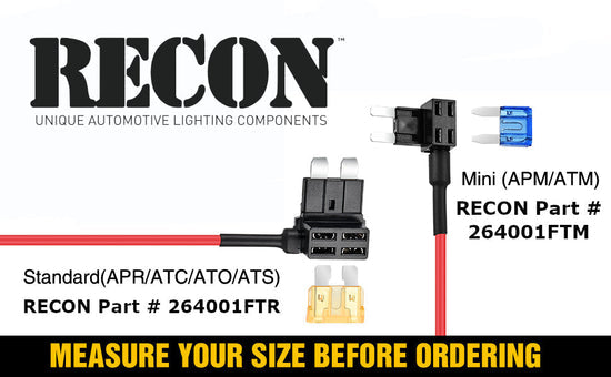 Recon Access Limited Lifetime Warranty Fuse Block Tap 264001FTM2 - Box Quick 5AMP 20AM