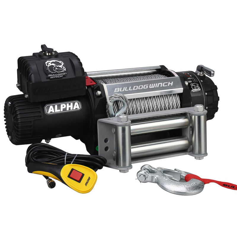 Bulldog Winc Power Unit Remote Mountable Winch 10047 - 15000LB Alpha Truck Wire Rop