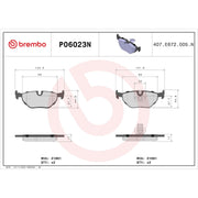 Brembo Premium Low-Met OE Equivalent Pad Brake Pad P06023N - Disc Set