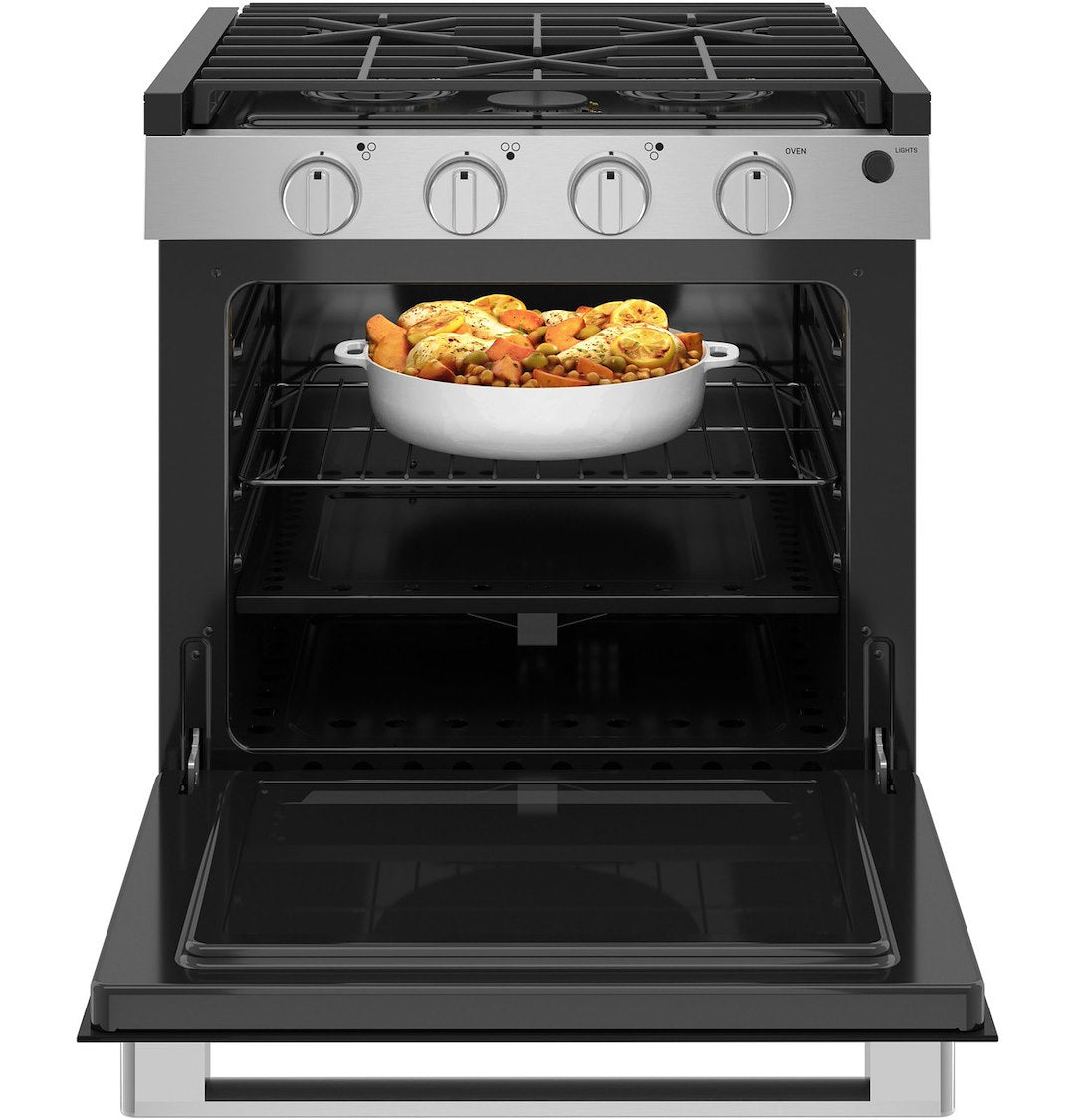 GE Appliance Edge To Edge Grates Stove PLD621RWSS - Profile 21 Drop-IN Gas Range