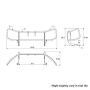 Black Horse Mandrel-Bent Tubing Bumper Guard 15TYR4A-19 - Front Runner