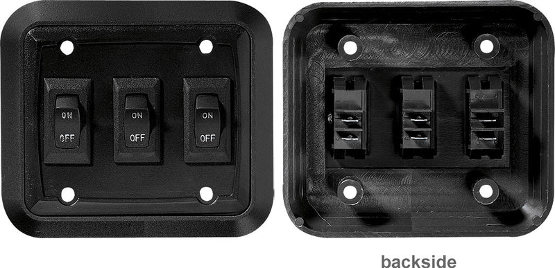 RV Designer S660 - Black Wallplateswitch Triple