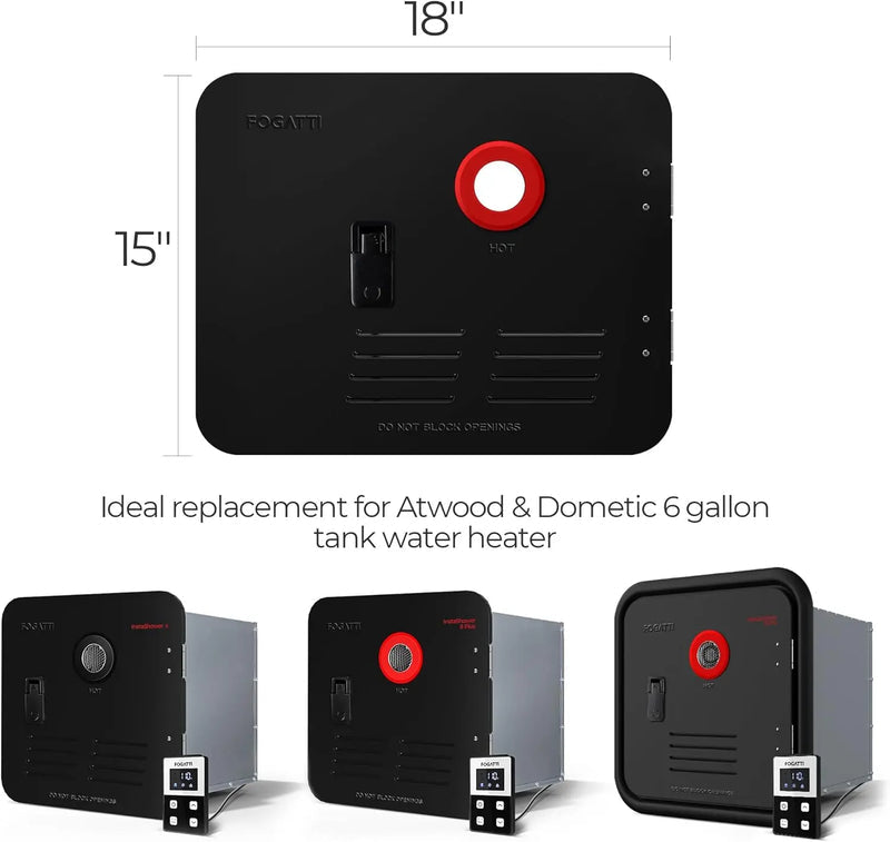 FOGATTI Water Heater Access Door: Fogatti FSBDA1518 Black Water Heater Access Door 15 x 18