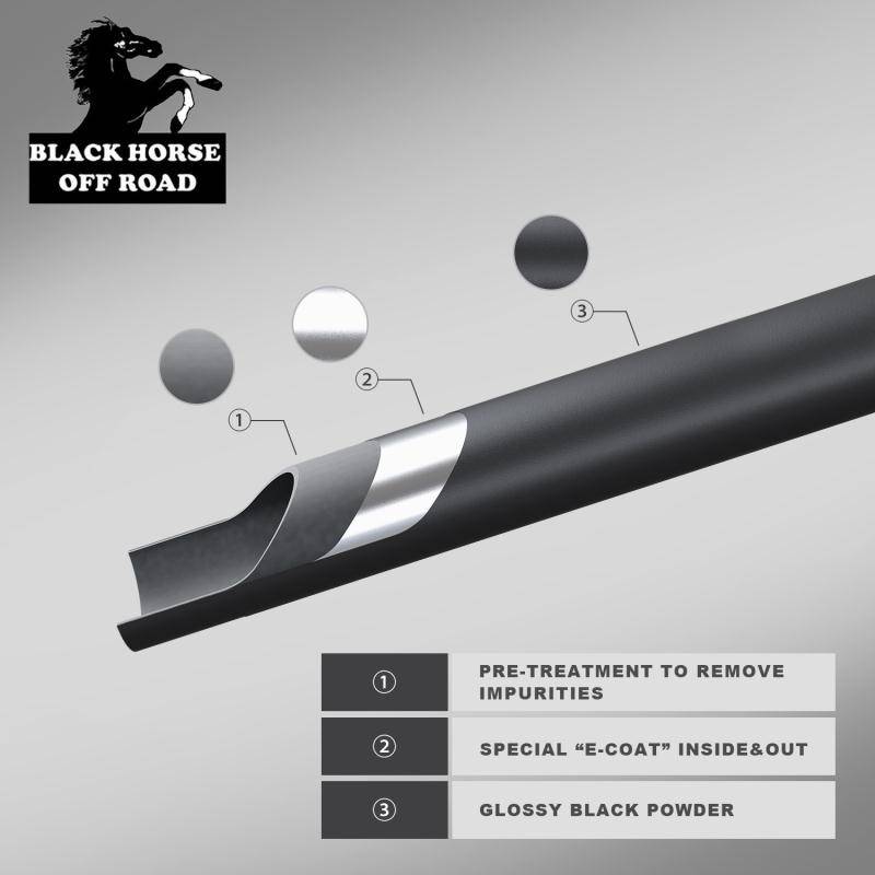 Black Horse Features Removable Skid Plate Bull Bar CBB-TYF5407SP