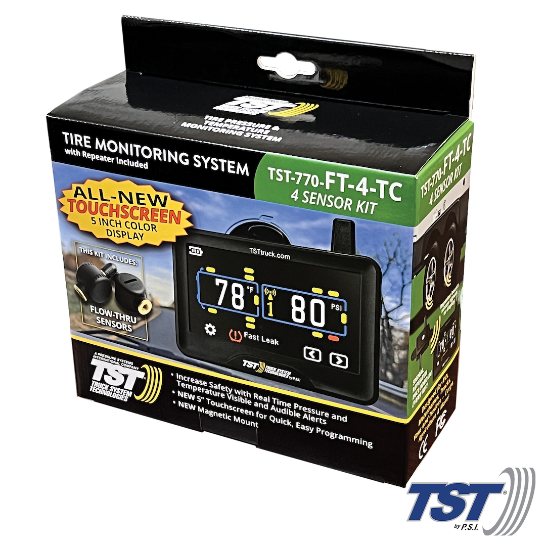 Truck SYSTMS Batteries Are User Replaceable Tire Pressure Monitoring System - TPMS TST-770-FT-4-TC - 770 Series Flow Th…