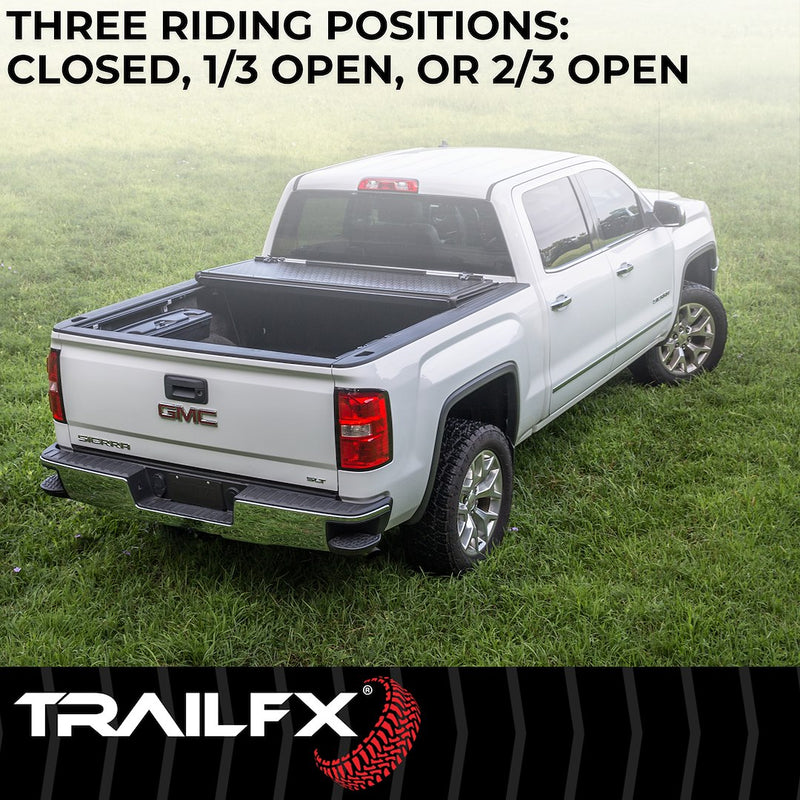 Trailfx Lockable Using Tailgate Handle Lock Tonneau Cover TFX5531 - Standard BI-Fold Tacoma