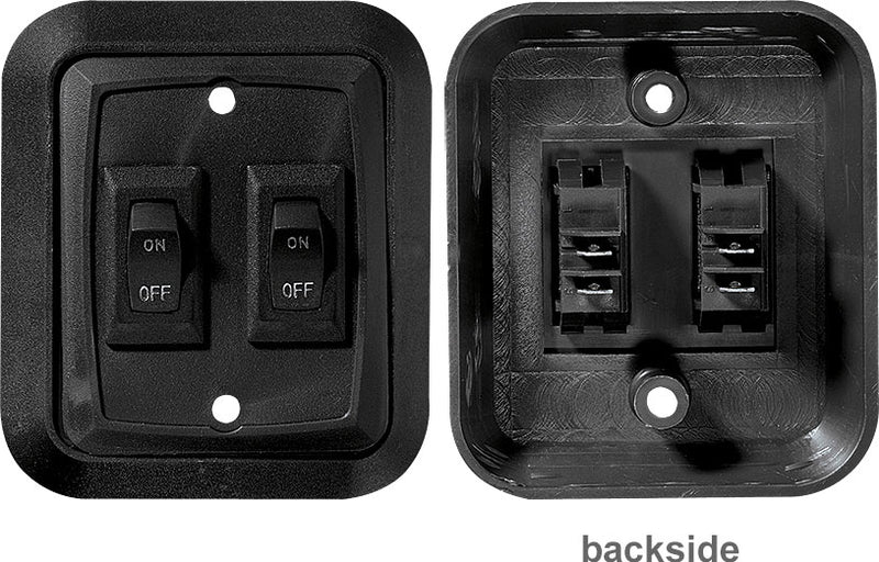 RV Designer S656 - Black Wallplateswitch Double