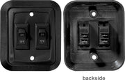 RV Designer S656 - Black Wallplateswitch Double