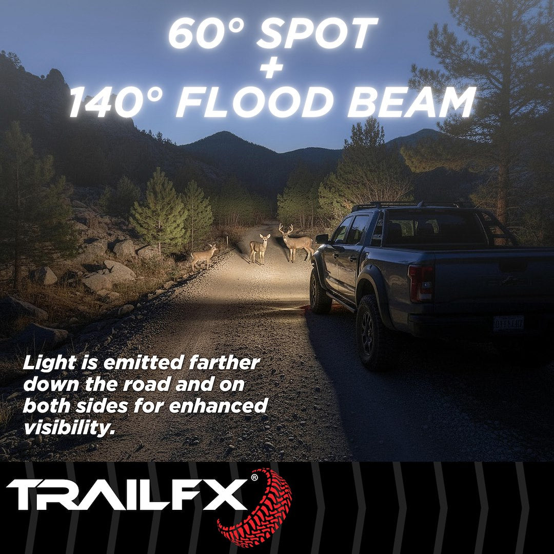 Trailfx Limited Lifetime Warranty Driving/ Fog Light Podsidams2 - Pod SD 15X5W SP Ambr PR BK Cvr