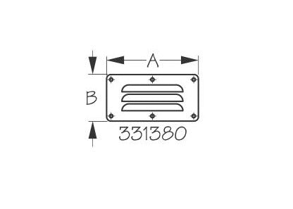 SEA DOG Made In USA Boat Vent Cover 331380 - Stainless Louvered