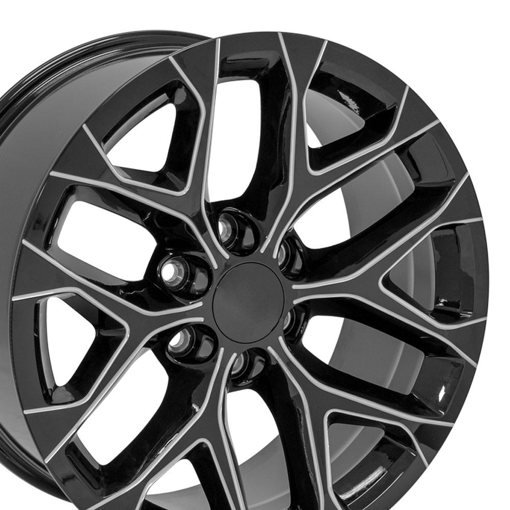 OE Wheels With Center Cap CV98B-20090-6550-24BM - 20 Replica CV98B Fits Chevy