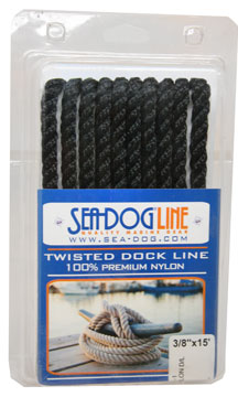 SEA DOG All Lines Are Medium Lay Dock Line 301110015BK-1 - Twisted Nylon