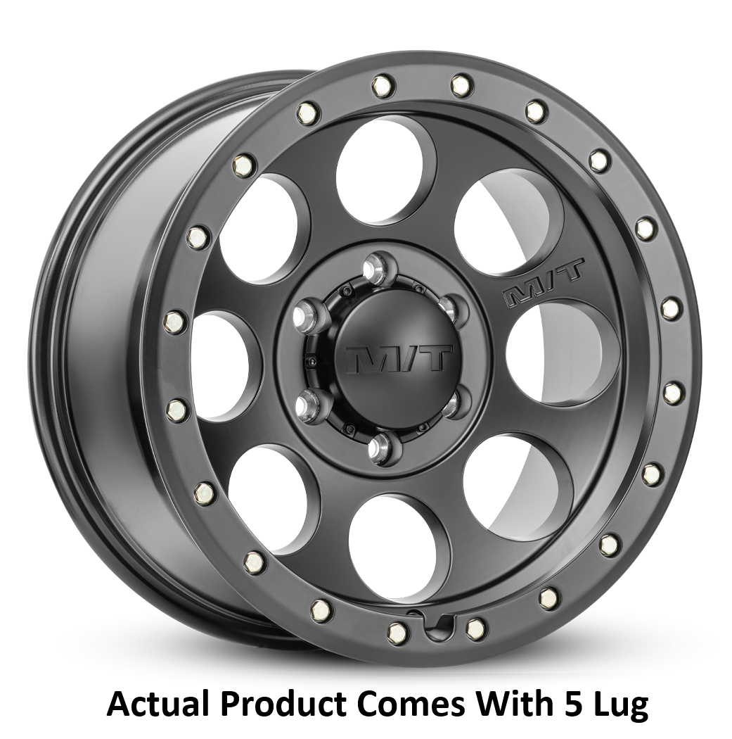 M.T. Wheel Modern Low Profile Cap Design 274521 - Black 18X9 5X5 4.53 MT Classic Pro
