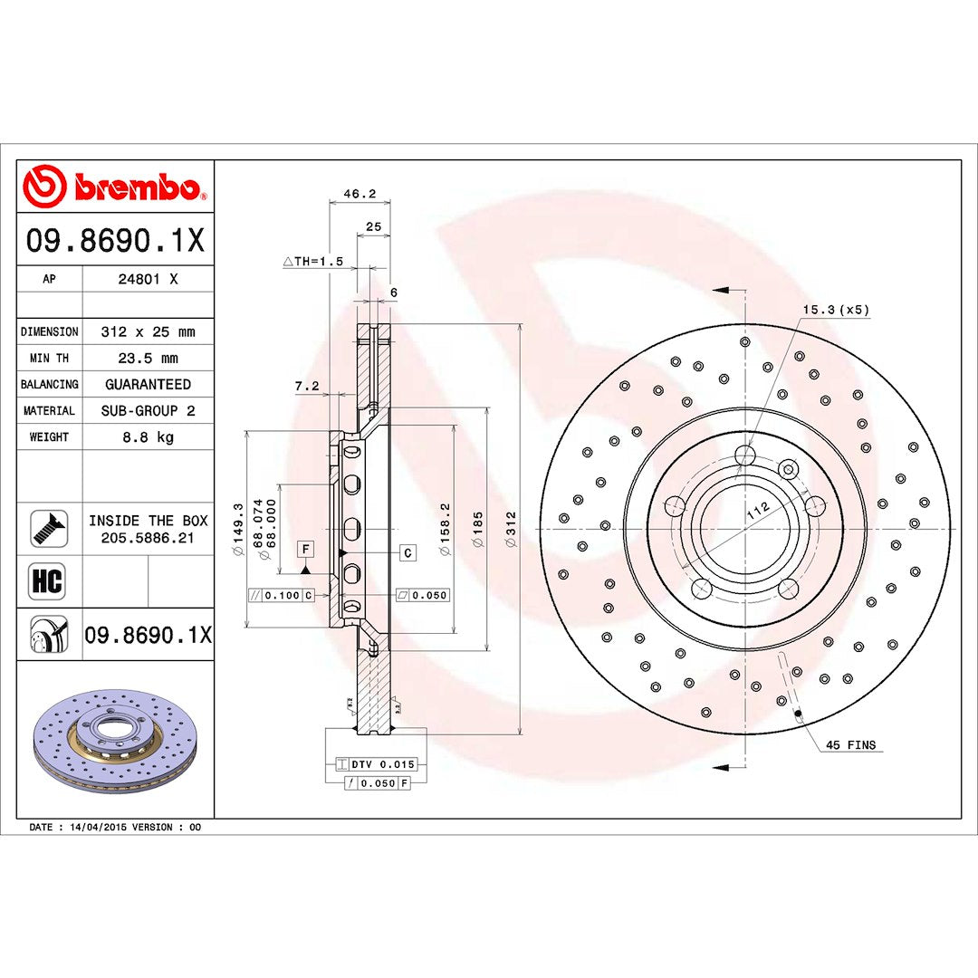 Brembo Components Not Hazardous To Health Brake Kit KTX0093