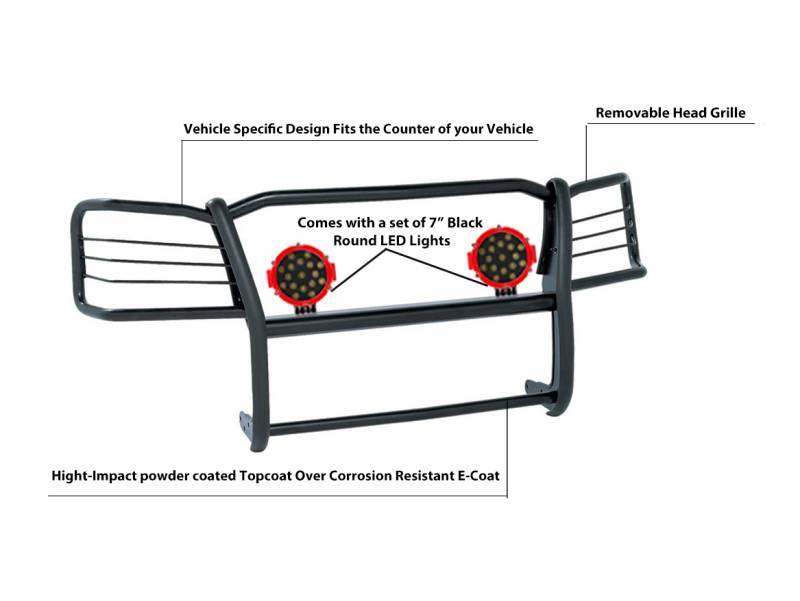 Black Horse 17GV02MA-PLR Grille Guard