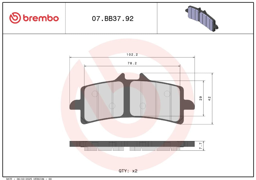Brembo 07BB3792 Brake Pad