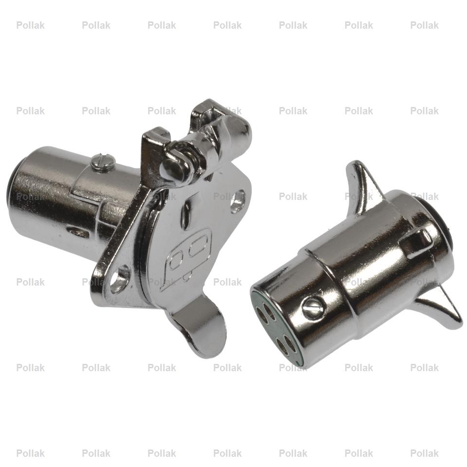 Pollak Dust And Water Resistant Trailer Wiring Connector 11-408P - 4-WAY Kit