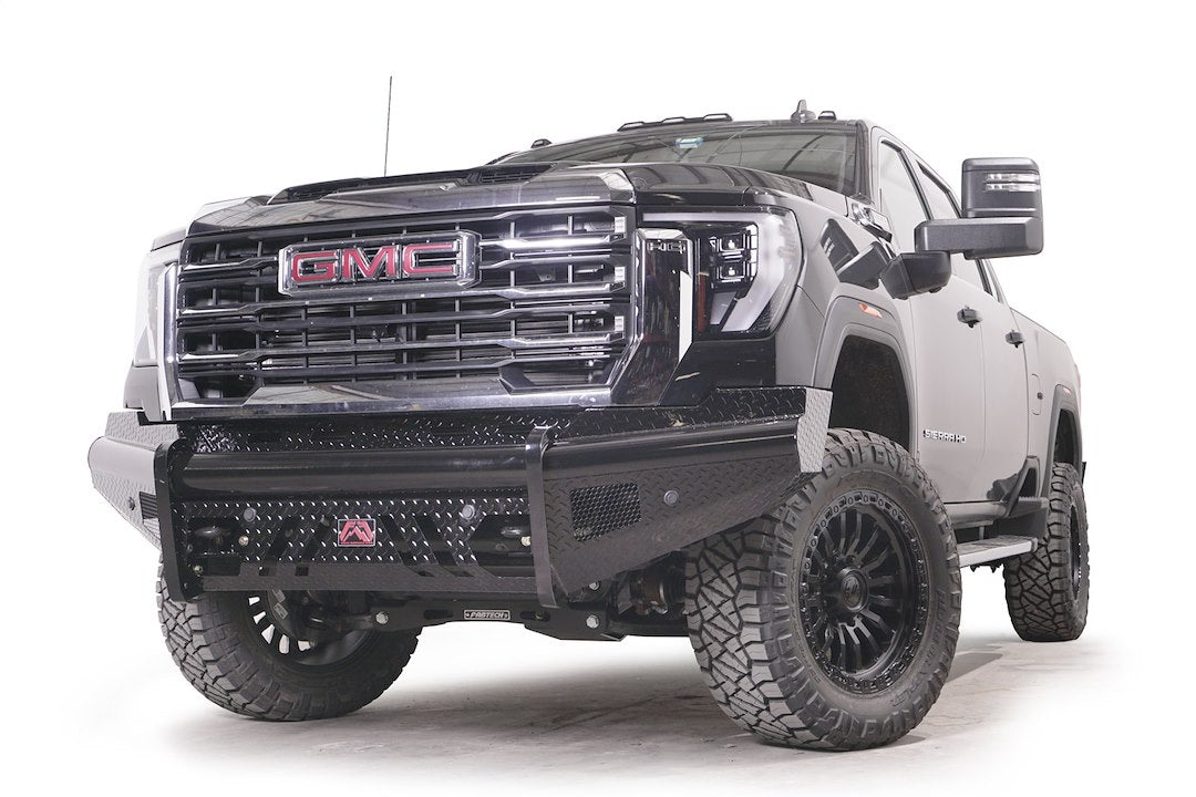 FAB Fours Accepts Factory Fog Lights Bumper GM24-S6261-1 - Black 2024 Gmc HD Steel Sensor Fron
