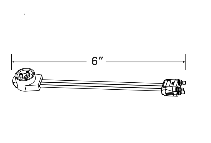 Grote Perlux 66831 Trailer Light Connector Pigtail