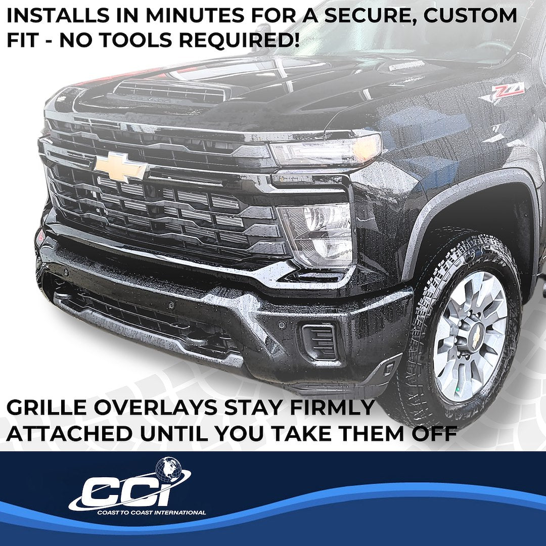 Coast2Coast Limited Lifetime Warranty Grille Insert GI208Black - GI 24-25 Slvrd 2500 WT LT GL BK 4PC GI208BLK