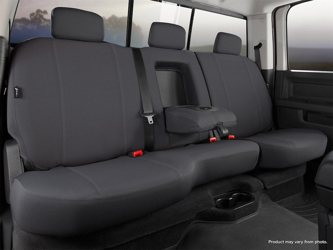 FIA Reinforced Double Stitching Seat Cover DT72-49 Black - DT Rear 40 60 Dodge Ram