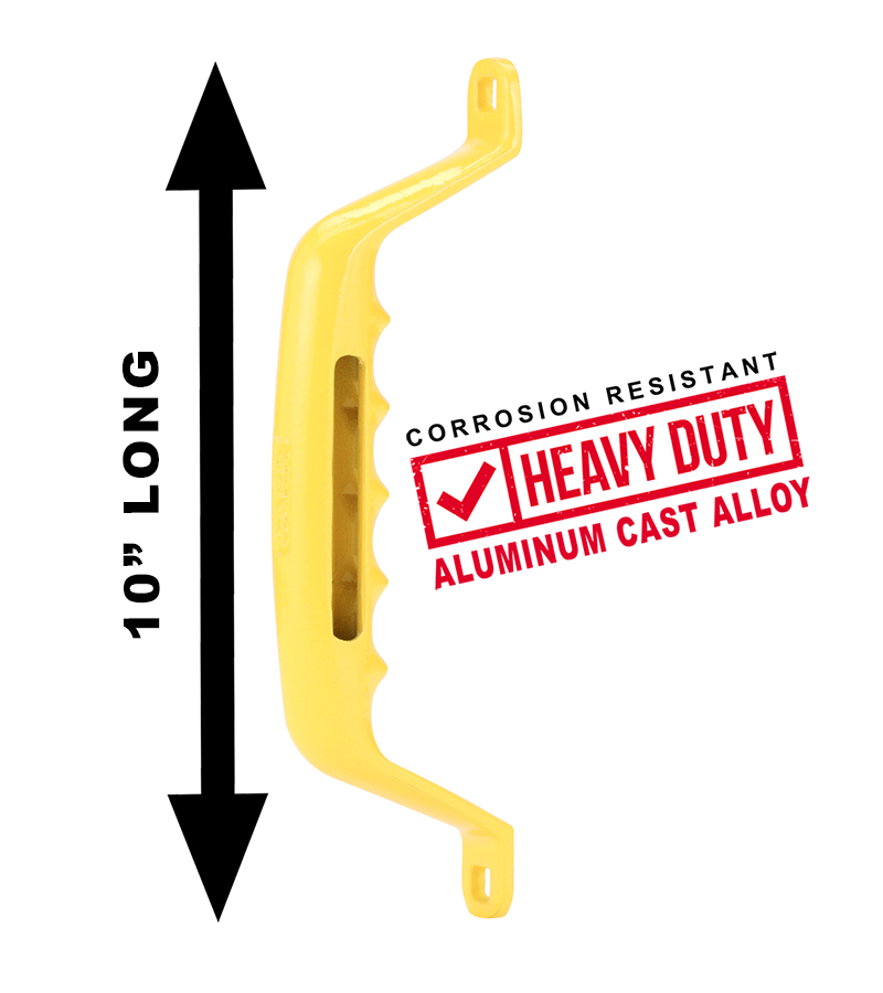 Carr Secure Grip For Added Safety Exterior Grab Bar 200037 - Yellow 10 Handle Each