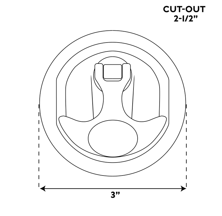 Whitecap IND Neoprene O-Ring Drawer Latch 3226WC - White Nylon T-Handle Locking Inc