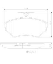 Brembo Premium Low-Met OE Equivalent Pad Brake Pad P85032N - Disc Set