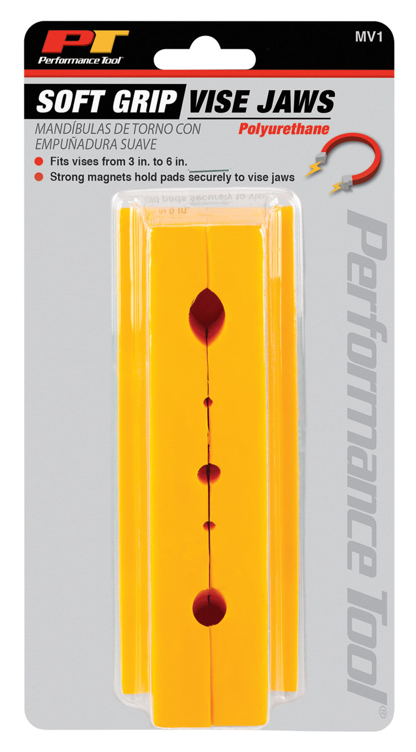 Perform Tool Limited Lifetime Warranty Vise Jaw Pad MV1 - Polyurethane Multi-Grip