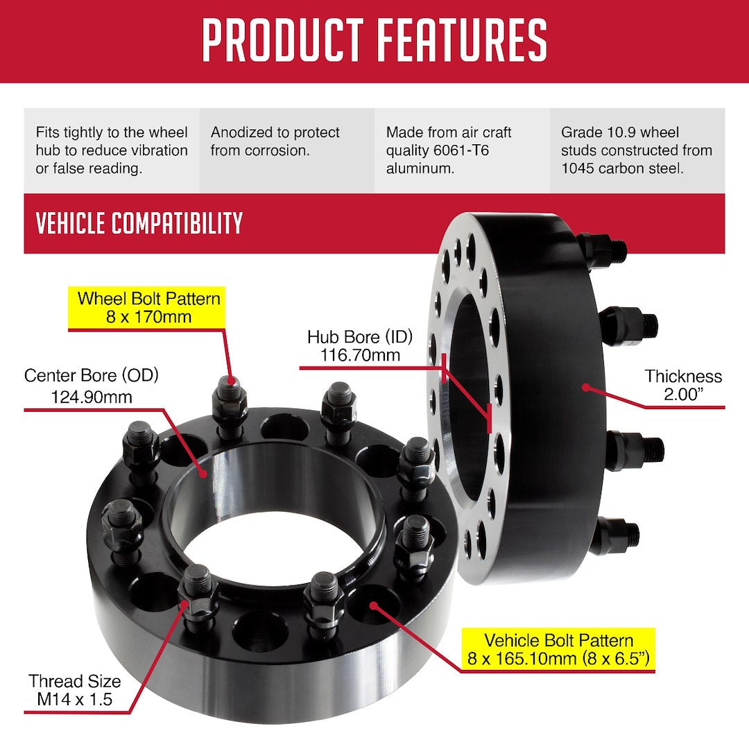 Revolution Increased Stability And Handling Wheel Adapter 8650-8170H-E - Whl Adptr 8650 8170 ID OD 116.7MM