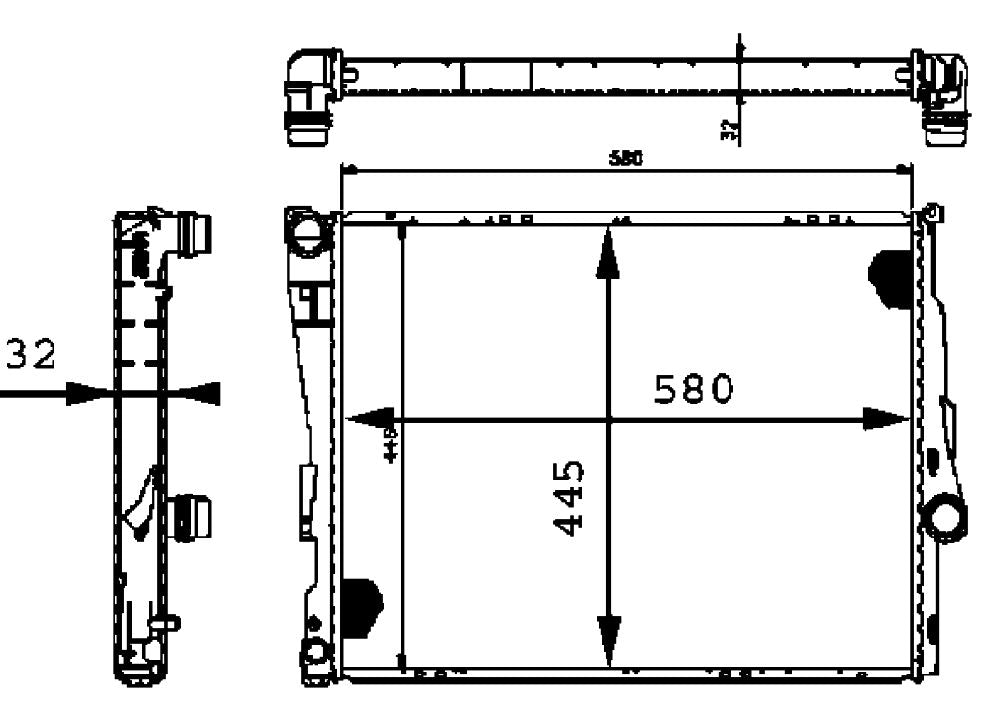 Clevite 77 CR 458 000P Radiator