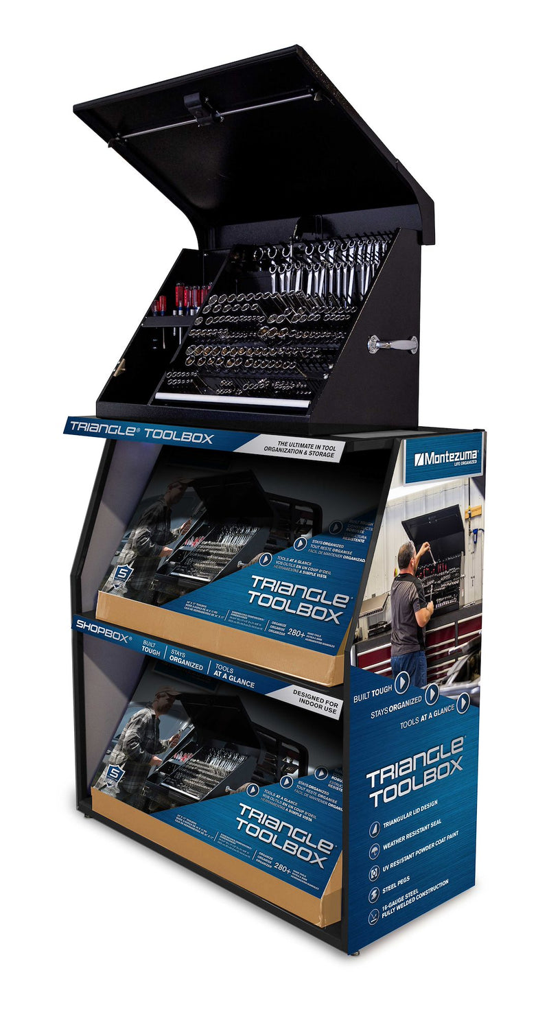 Montezuma TRD03-L-Gray Tool box are constructed from steel - Display