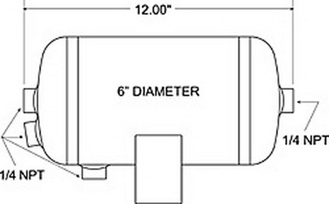 Firestone 9244 Manufactured to sae J10 specifications - Black Air Tank Gal Por