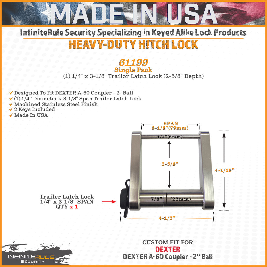 Infiniterule 61199-S Trailer Hitch Lock