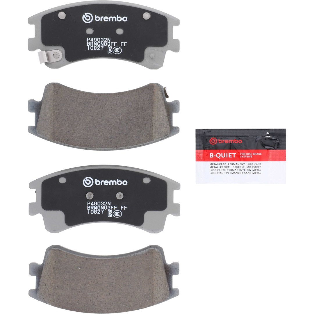 Brembo Premium Low-Met OE Equivalent Pad Brake Pad P49032N - Disc Set