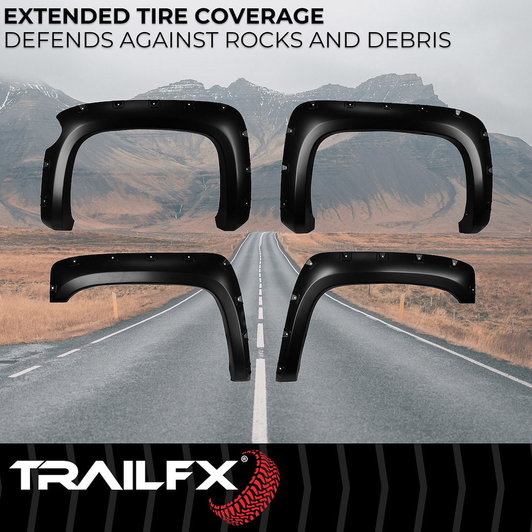 Trailfx Limited Lifetime Warranty Fender Flare TFC3003S - Pocket Style Smooth Set