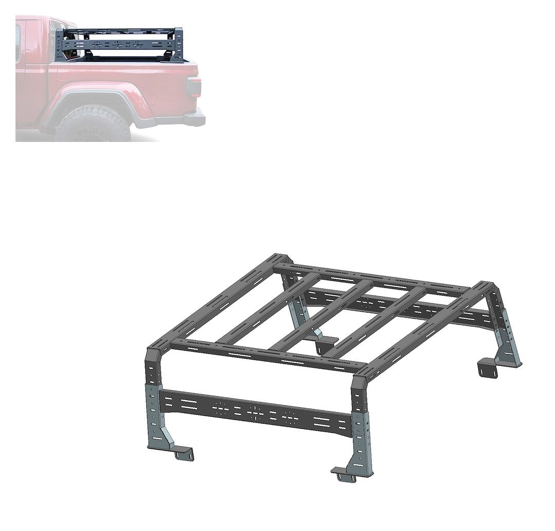 Black Horse Limited Lifetime Warranty Truck Bed Bar TR08B - Black Sandy Overland