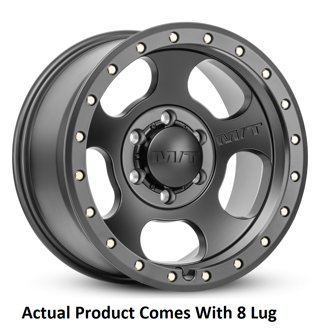 M.T. Wheel Modern Low Profile Cap Design 274575 - Black 20X9 8X6.5 MT Canyon Pro