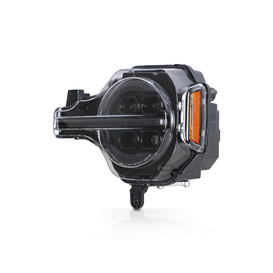Winjet Unique Cracks Style Grow Bar Headlight Assembly Chatt0760-H6-GBC-SQ - Sol Series Headlights